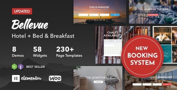 Bellevue v3.3 - Hotel + Bed and Breakfast Booking Calendar Theme