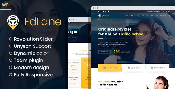 EdLane v1.0 - Driving School WordPress theme