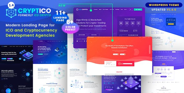 Cryptico v1.4.9 - ICO Crypto Landing &amp; Cryptocurrency Theme