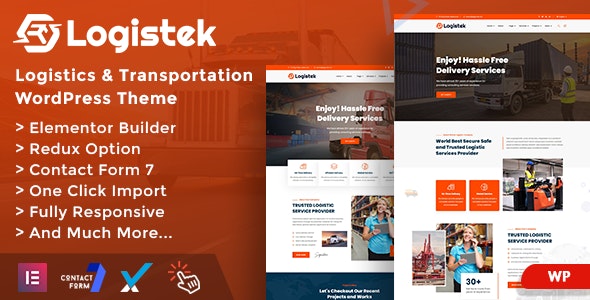 Logistek v1.0 - Logistics &amp; Transportation WordPress Theme