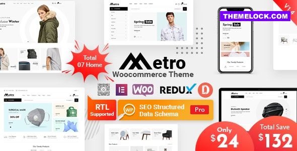 Metro v1.8.4 - Minimal WooCommerce WordPress Theme