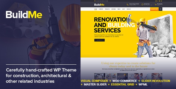 BuildMe v4.8 - Construction &amp; Architectural WP Theme