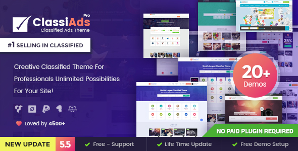 Classiads v5.9.4 - Classified Ads WordPress Theme