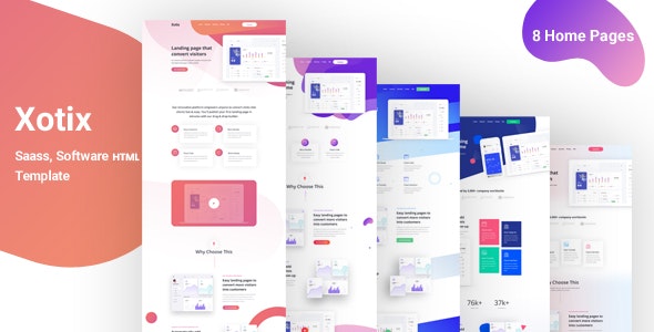 Xotix v1.0 - Software &amp; Saas Landing Page Template