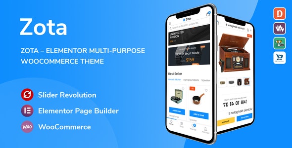 Zota v1.0.2 - Elementor Multi-Purpose WooCommerce Theme