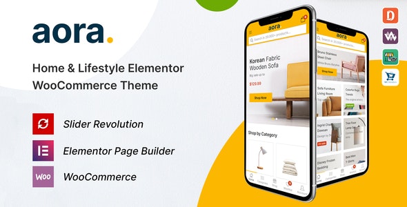 Aora v1.1.0 - Home &amp; Lifestyle Elementor WooCommerce Theme