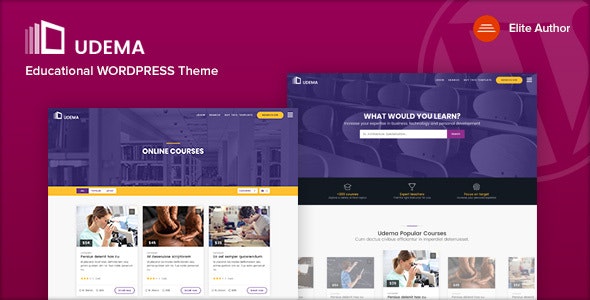 UDEMA v1.0 - Modern Educational WordPress Theme