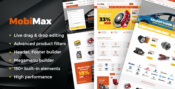 Mobimax v4.3 - Auto Parts WordPress Theme + WooCommerce Shop