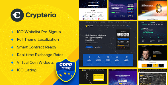 Crypterio v2.4.2 - ICO and Cryptocurrency WordPress Theme