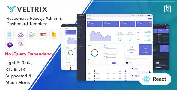 Veltrix v1.0 - React Js Admin &amp; Dashboard Template