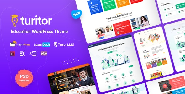 Turitor v1.3.9 - LMS &amp; Education WordPress Theme