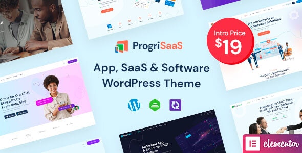 ProgriSaaS v1.0 - Creative Landing Page WordPress Theme