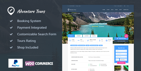 Adventure Tours v4.1.7 - WordPress Tour/Travel Theme