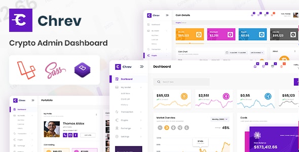 Chrev v1.0 - Crypto Laravel Admin Dashboard &amp; Bootstrap Template