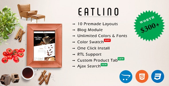 Eatlino v1.0 - Advanced Multipurpose OpenCart Theme