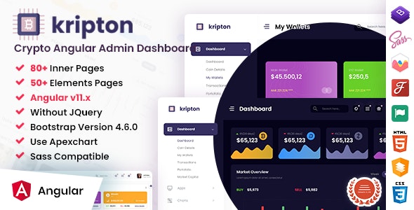 Kripton v1.0 - Crypto Admin Angular Dashboard Template