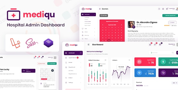 Mediqu v1.0 - Hospital Laravel Admin Dashboard &amp; Bootstrap Template