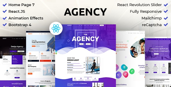 Agency v1.0 - Creative Business Multipurpose ReactJS Template