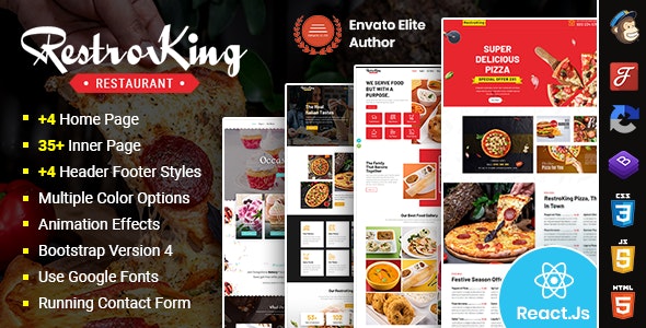 RestroKing v1.0 - Cake Pizza &amp; Bakery React Template