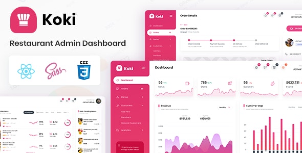 Koki v1.0 - Restaurant Food React Admin Dashboard Template