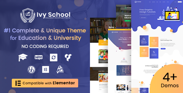 Ivy School v1.4.1 – Education, University &amp; School Theme