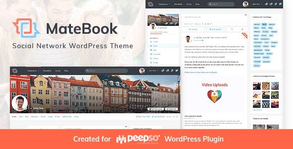 Matebook v1.1 - Social Network WordPress Theme