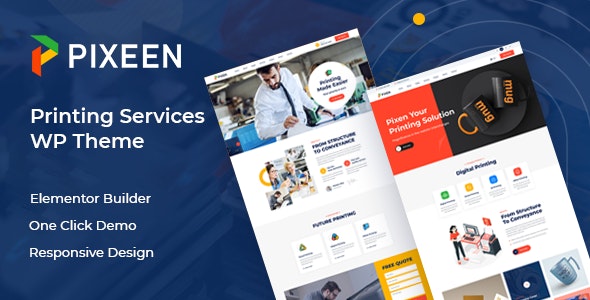 Pixeen v1.0.4 - Printing Services Company WordPress Theme + RTL