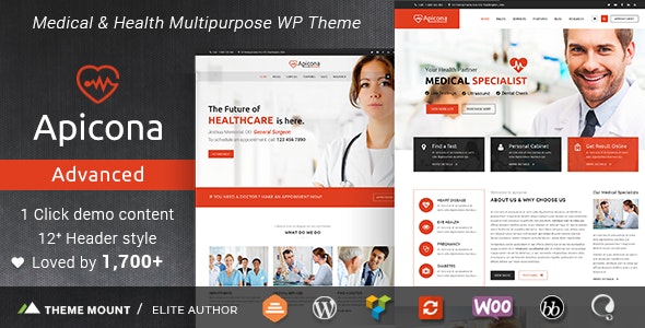 Apicona v22.3.0 - Health &amp; Medical WordPress Theme