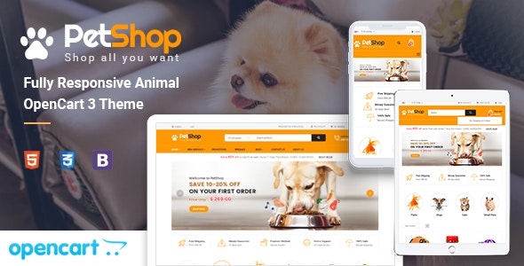 PetShop v1.0 - Responsive Pet Store OpenCart 3 Theme