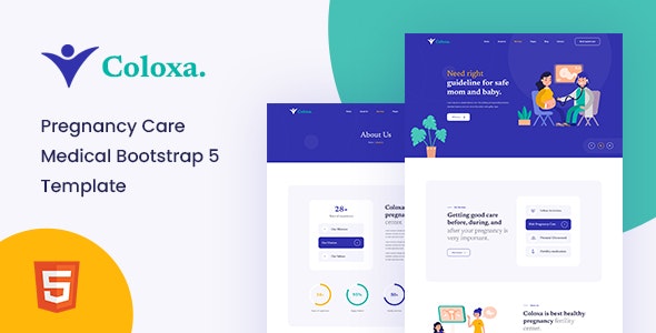 Coloxa v1.0 - Pregnancy Care Medical Bootstrap 5 Template