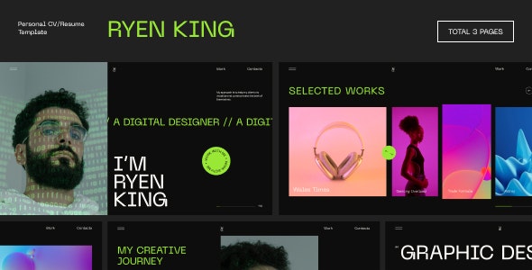 Ryen King v1.0.0 - Personal CV/Resume WordPress Theme