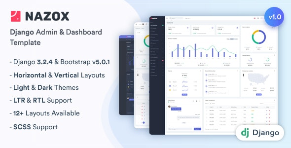 Nazox v1.0 - Django Admin &amp; Dashboard Template