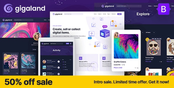 Gigaland v1.0 - NFT Marketplace HTML Template