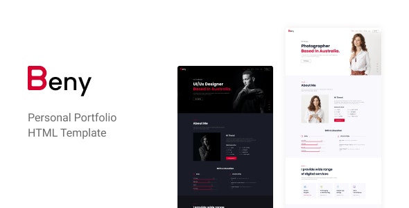 Beny v1.0 - Personal Portfolio Template