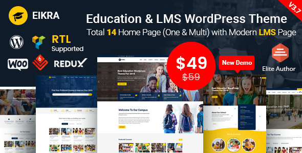 Eikra Education v4.1 - Education WordPress Theme