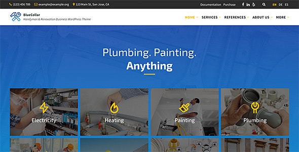 BlueCollar v2.5.7 - Handyman & Renovation Business WordPress Theme