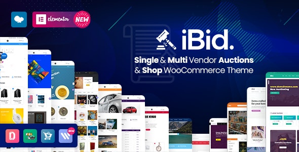 iBid v2.4 - Multi Vendor Auctions WooCommerce Theme