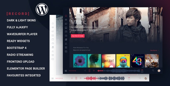 Rekord v1.4.5 - Ajaxify Music - Events - Podcasts Multipurpose WordPress Theme