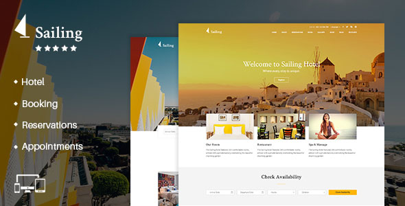 Sailing v4.1.6 - Hotel WordPress Theme