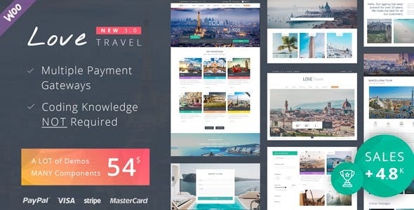 Love Travel v3.8 - Creative Travel Agency WordPress