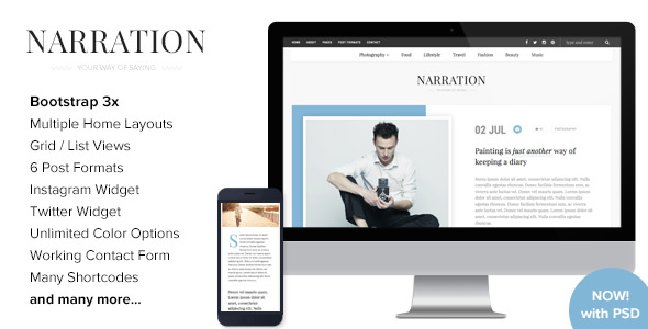 Narration v1.7 - A Responsive WordPress Blog Theme