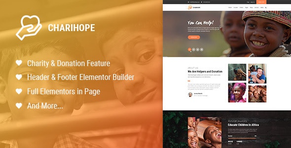 Charihope v1.0.3 - Charity and Donation WordPress Theme