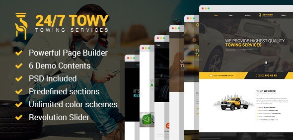 Towy v1.5 - Emergency Auto Towing and Roadside Assistance Service WordPress theme