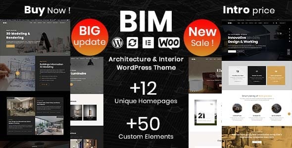 BIM v1.0.7 - Architecture & Interior Design Elementor WordPress Theme