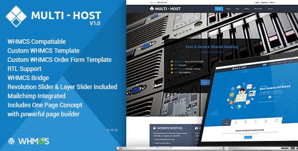 Multi Hosting v2.3 - WHMCS WordPress Theme