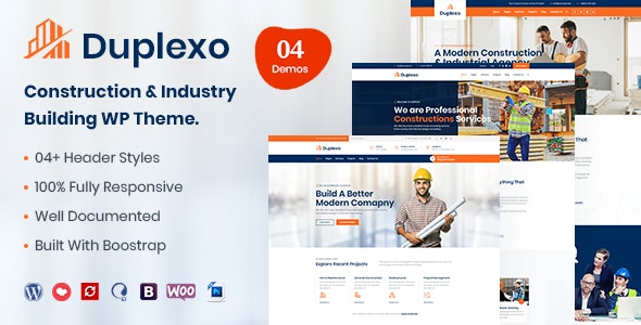 Duplexo v2.1 – Construction Renovation WordPress Theme