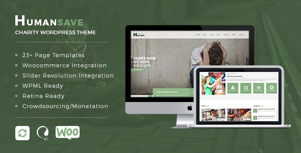 Humansave v1.0 - Responsive Nonprofit Charity WordPress Theme