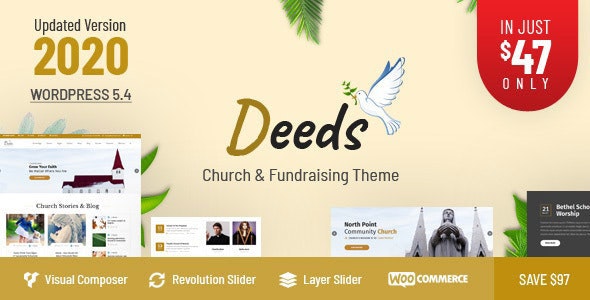 Deeds v8.1 - Best Responsive Nonprofit Church WordPress Theme