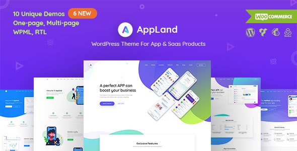 AppLand v2.9.4 - WordPress Theme For App &amp; Saas Products