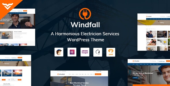 Windfall v1.3.1 - Electrician Services WordPress Theme